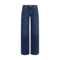 7FOR Blue Cotton Straight-Leg Jeans