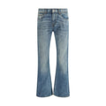 7FOR Blue Cotton Bootcut Jeans