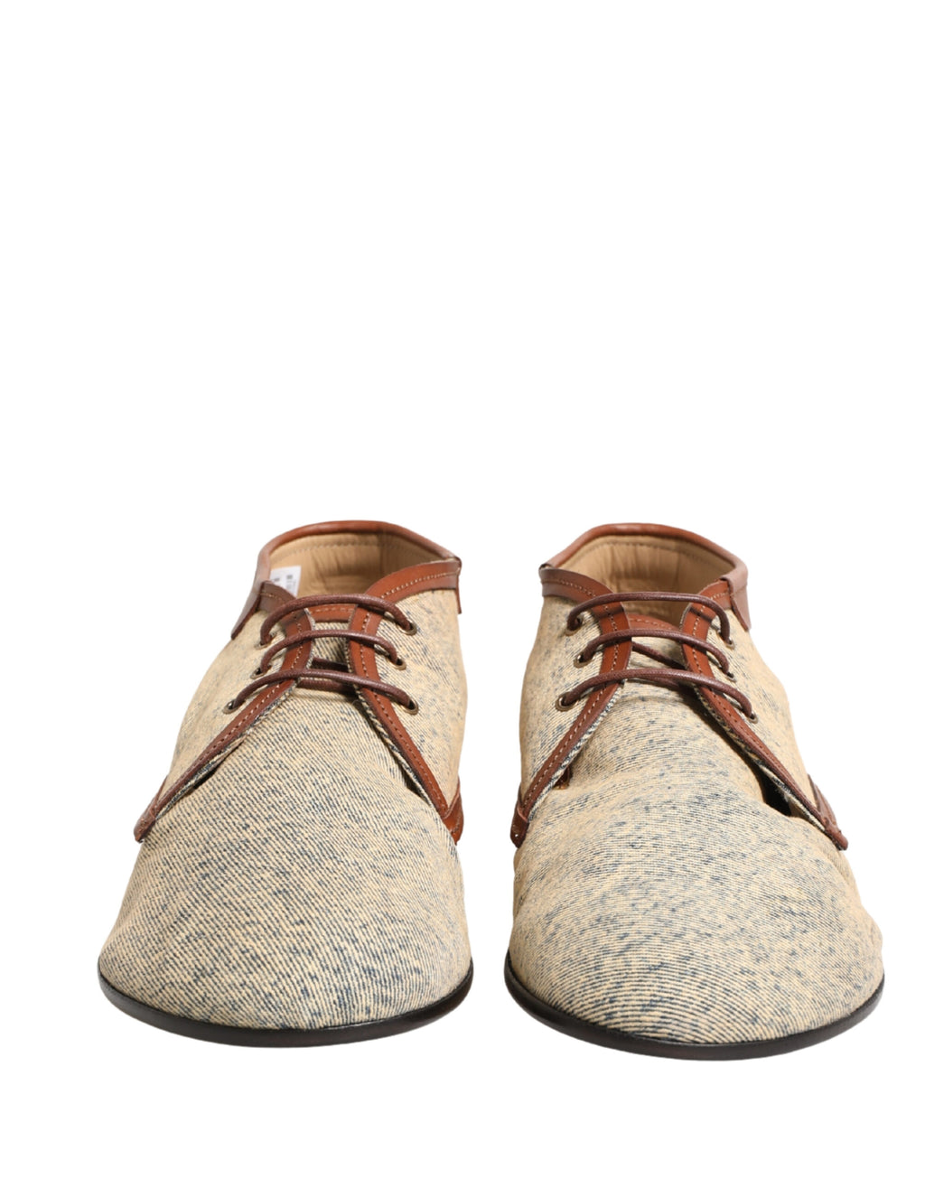 Dolce & Gabbana Denim Navajo Lace-Up Leather Dress Derby Shoes