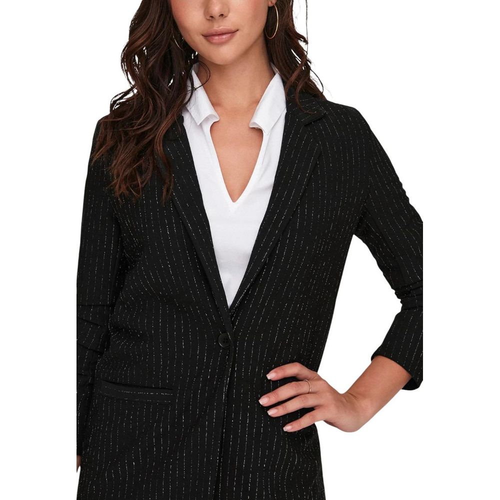 Jacqueline De Yong Black Polyester Blazer