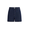7FOR Blue Cotton Bermuda Shorts
