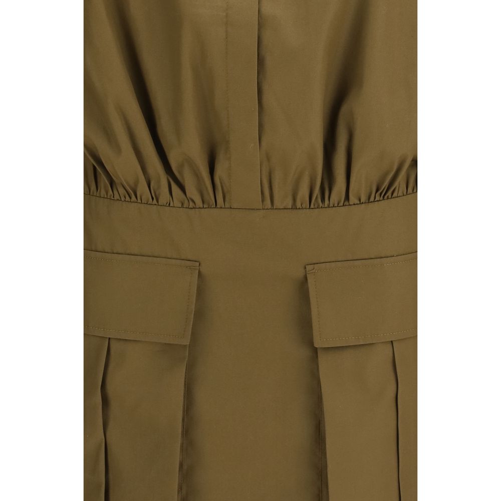 7FOR Brown Cotton Casual Dress