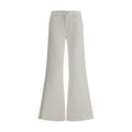 7FOR Beige Cotton Flared Jeans