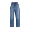 7FOR Blue Cotton Relaxed Fit Jeans