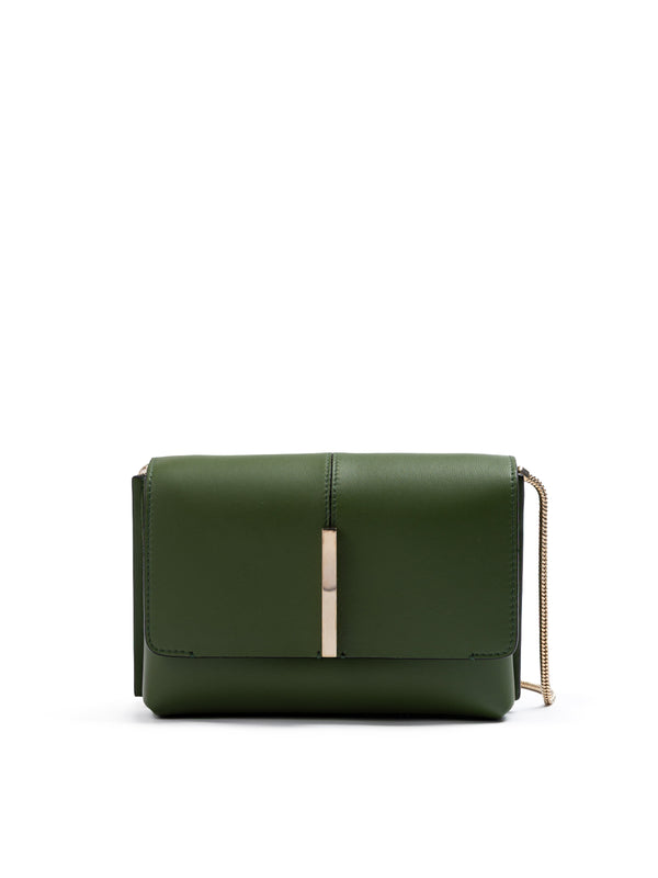 Giada Dark Green Leather Crossbody Bag