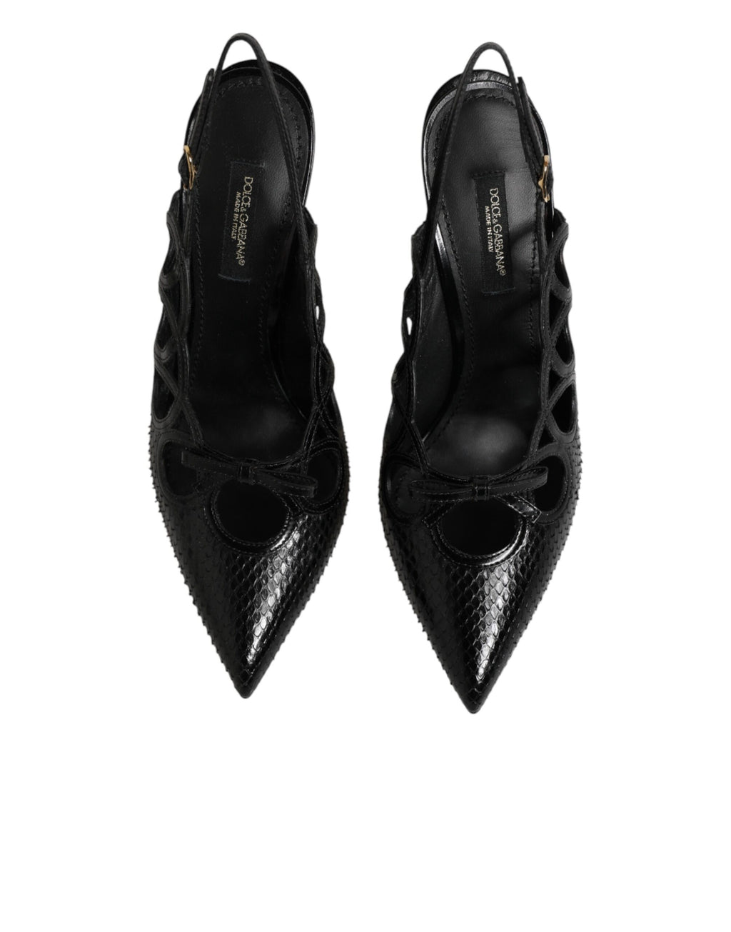 Dolce & Gabbana Leather High Heels Slingback Shoes