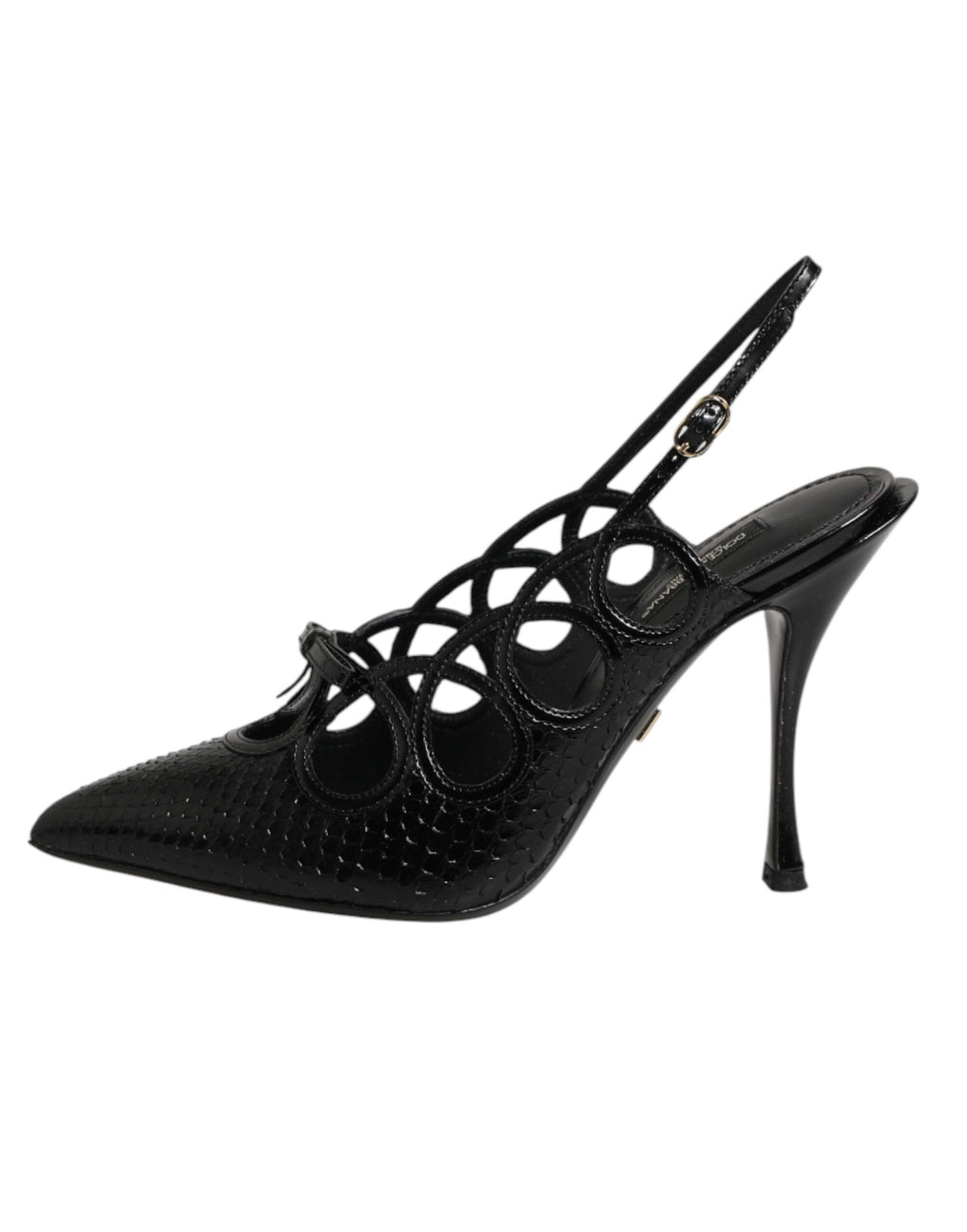 Dolce & Gabbana Leather High Heels Slingback Shoes