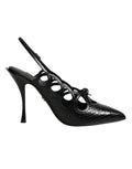 Dolce & Gabbana Leather High Heels Slingback Shoes