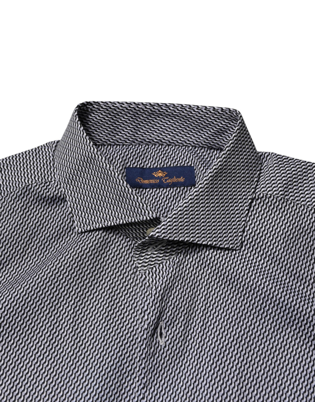 Domenico Tagliente Gray Patterned Long Sleeves Dress Shirt