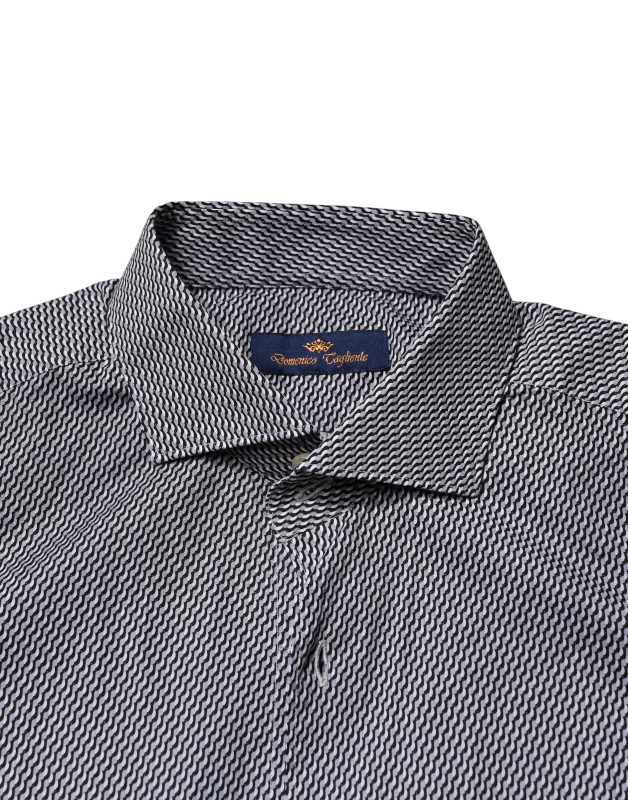 Domenico Tagliente Gray Patterned Long Sleeves Dress Shirt