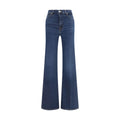 7FOR Blue Cotton Flared Jeans