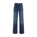 7FOR Blue Cotton Bootcut Jeans
