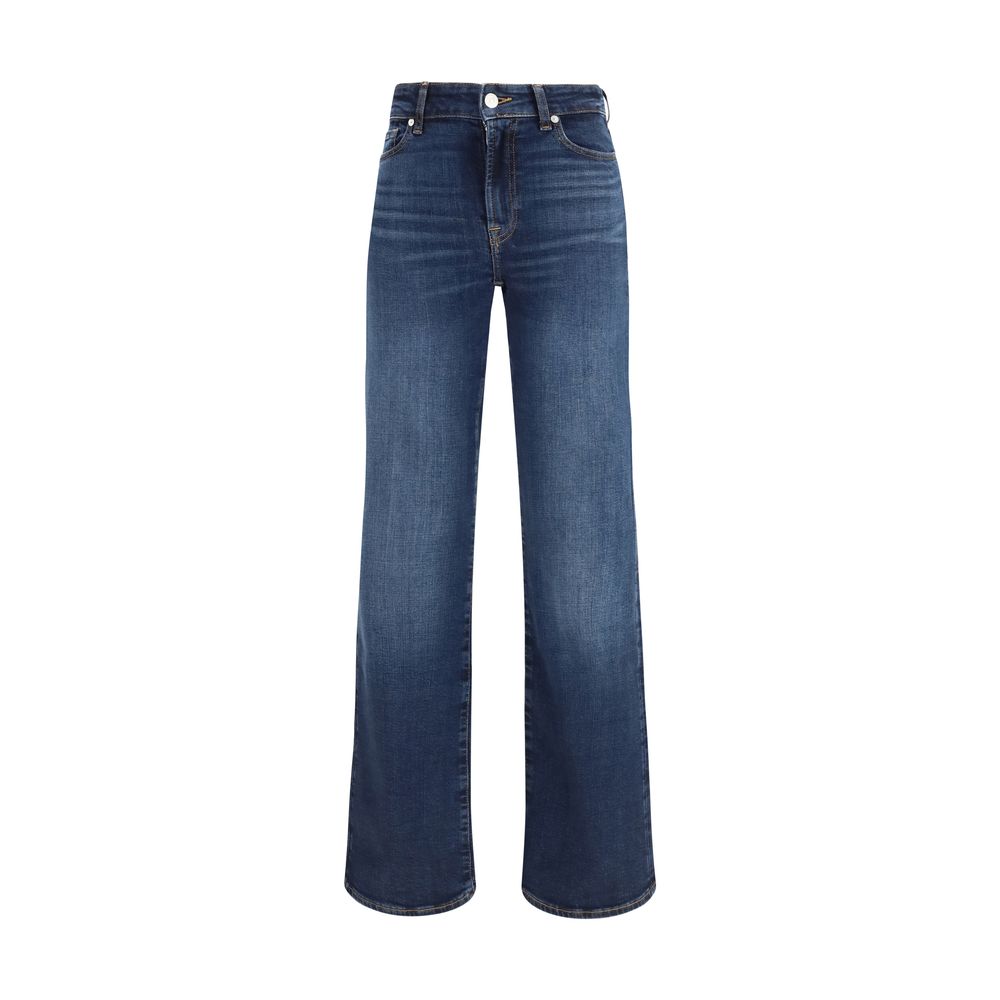 7FOR Blue Cotton Bootcut Jeans